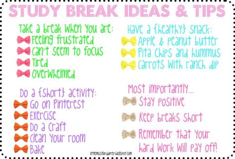 Study Break Ideas & Tips | Study break, College survival guide, College study