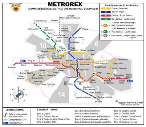 Metrorex carte - carte de metrorex (Roumanie)