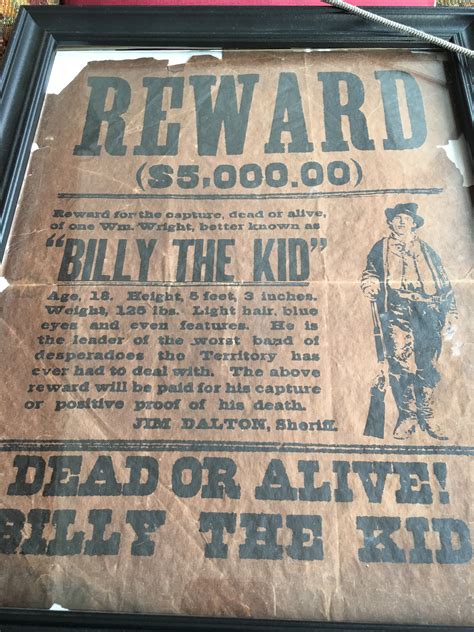 I have an original Billy the Kid wanted poster that I want to sell and have no idea what it’s ...