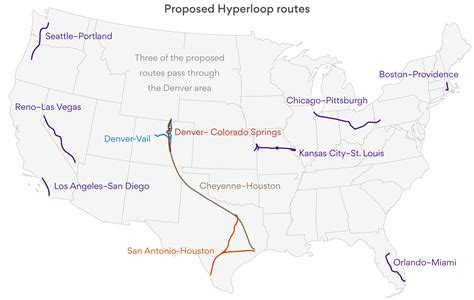 Map of the 11 proposed Hyperloop One routes in the United States [3264×2068] : MapPorn