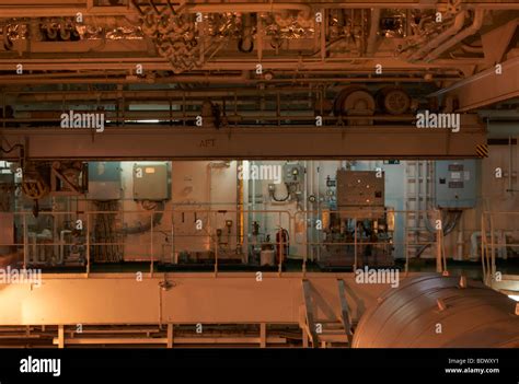 Engine room, cargo ship Stock Photo - Alamy