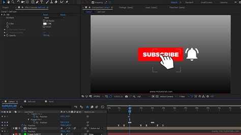 Youtube Subscribe Button and Bell Icon Animation After Effects Templates - MTC TUTORIALS