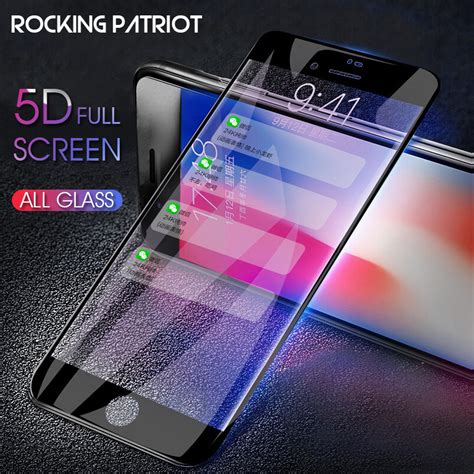5D Full Cover Edge Tempered Glass For iPhone 5 6 7 8 Plus Screen Protector For iPhone 5s 6 6s 7 ...