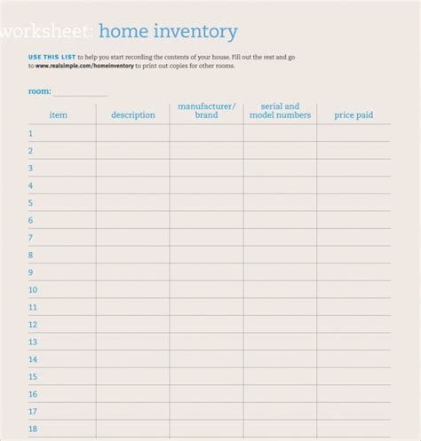 FREE 8+ Home Inventory Templates in PDF