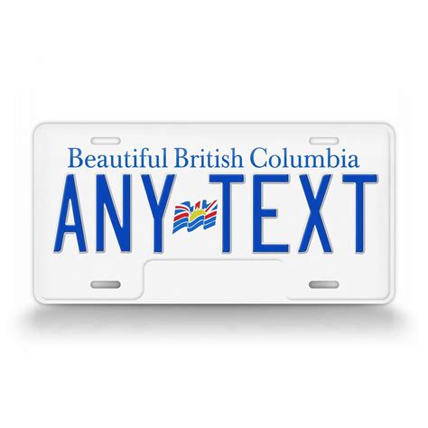 Personalized British Columbia Canada Custom License Plate – SignsAndTagsOnline