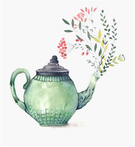 Watercolor Teapot , Free Transparent Clipart - ClipartKey