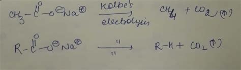 Explain Kolbe's electrolytic method.