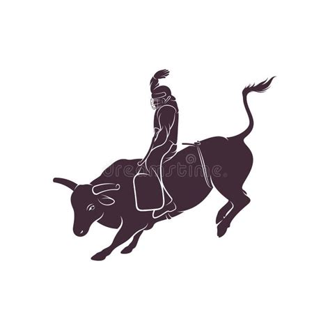 Bull Rider Design Vector Illustration, Creative Bull Rider Logo Design ...