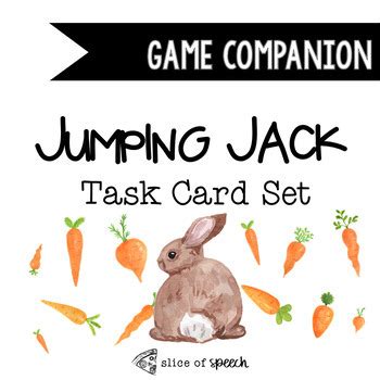 Jumping Jack Game Companion Task Cards by Slice of Speech | TPT