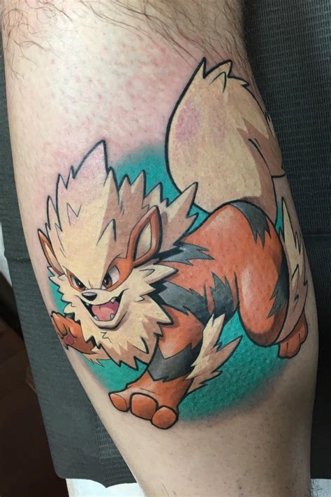 Just got this Arcanine tattoo! Done by @brandoom on Instagram in long ...