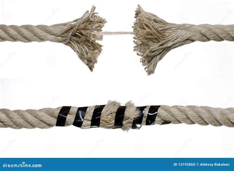 Broken rope stock photo. Image of fiber, cutout, close - 13192860