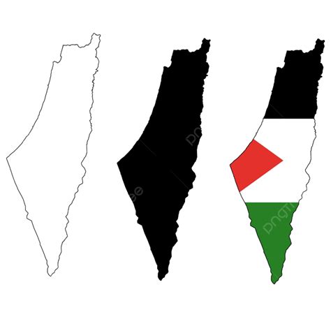 Palestine Map Outline Png Israel And Palestine Map Outline Clipart ...