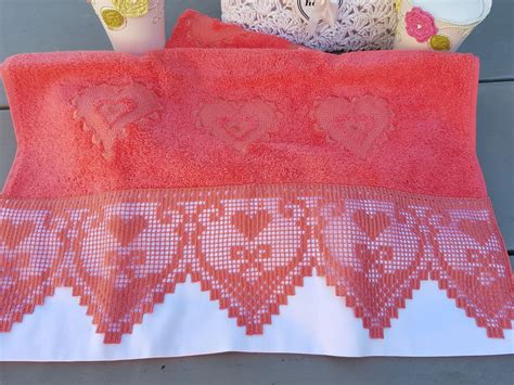 Red vintage towels Bathroom hand towels Custom towels Cute | Etsy