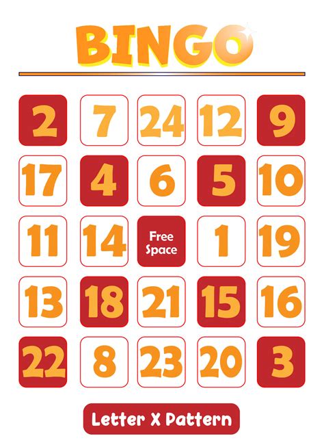 Free Printable Bingo Patterns - Printable Templates