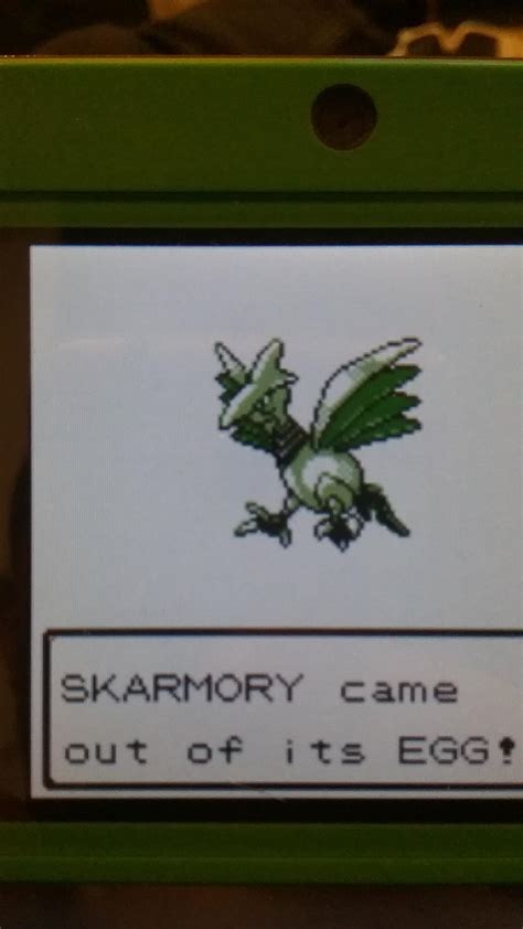 [2] Shiny Skarmory, Egg 20, Hatched 1 minute ago, Pokémon Crystal 3DS-VC : r/ShinyPokemon