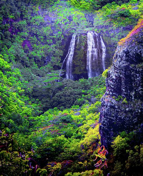 Opaekaa Falls Photograph by Mark Chandler - Fine Art America