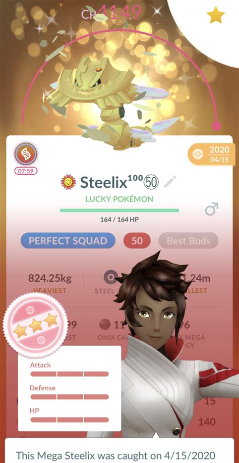 My perfect shiny lucky double move maxed mega Steelix! : r/pokemongo