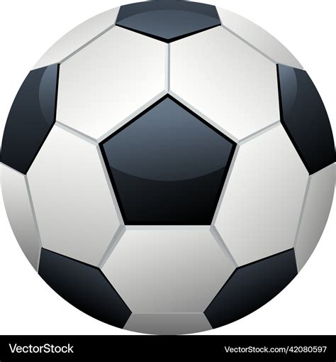 Soccer ball realistic football logo sport symbol Vector Image