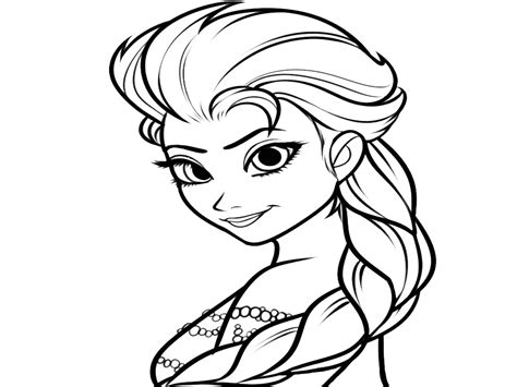 Elsa Head Coloring Page - 344+ SVG Images File