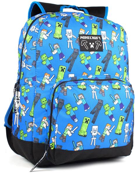 Minecraft Characters All Over Print Kids Blue Backpack — Vanilla Underground