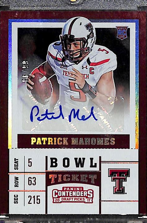 Lot Detail - 2017 Panini Contenders Draft Patrick Mahomes Autograph ...