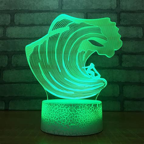 Acrylic Table Lamp Gift Creative Colorful 3d Small Night Light Remote Control Color Manufacturer ...