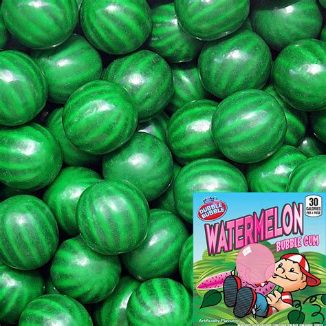 Dubble Bubble Watermelon Round Gum Balls 3 lb. Bulk Bag - All City Candy