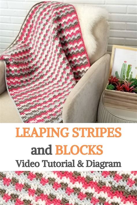 How to Crochet the LEAPING STRIPES and BLOCKS Pattern! | Pattern blocks, Granny square crochet ...