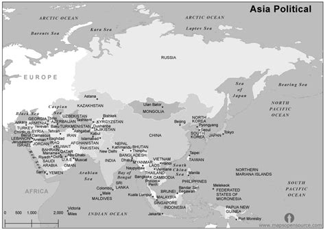 Free Asia Maps, Maps of Asia open source | Mapsopensource.com
