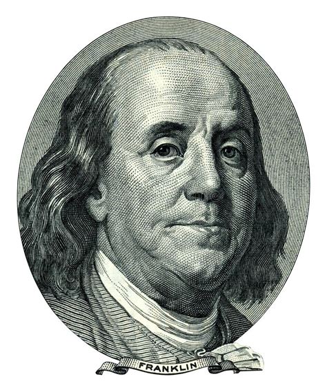 Benjamin Franklin portrait stock illustration. Illustration of history - 5239605