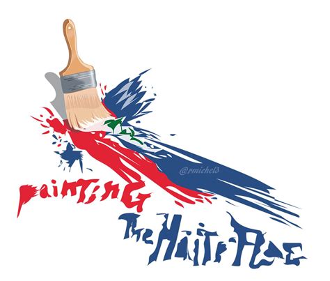 Painting the Haitian flag design | Flag design, Haitian flag, Painting