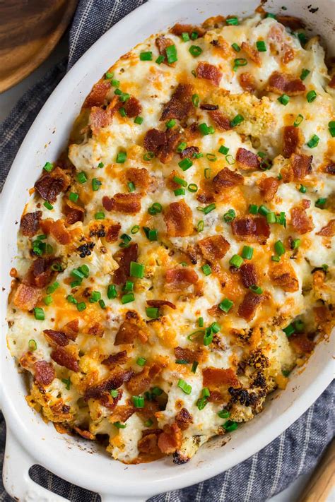 Cauliflower Casserole {with Cream Cheese and Bacon} – WellPlated.com