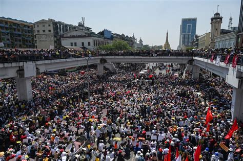 In Pictures: Myanmar’s coup opponents gather for major protests ...