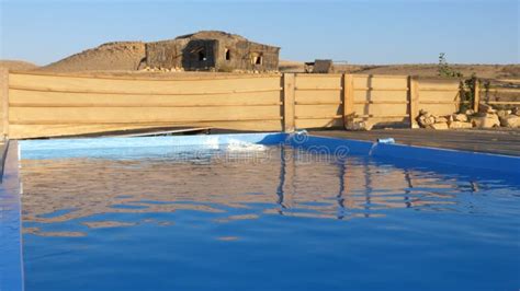 Swimming Pool in the Desert Stock Photo - Image of swimming, outdoor ...