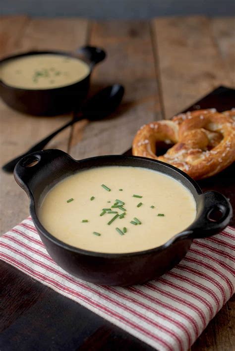 Creamy German Beer Cheese Soup - Culinary Ginger