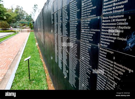 Kigali Genocide Memorial, Gisozi, Kigali, Rwanda. Wall of names Stock Photo - Alamy