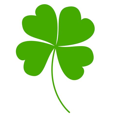 Free Clipart Of A Green St Paddys Day Shamrock Four Leaf Clover