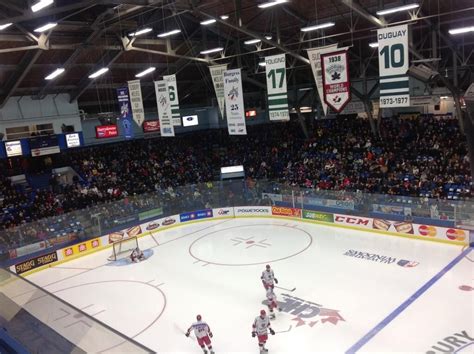 Banner hanging in Sudbury arena. | Sudbury, Arena, Hockey rink