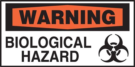 Biological Hazard OSHA Warning Safety Label LBHZ002