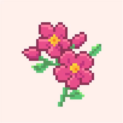 Vetores e ilustrações de Pixel art flores para download gratuito | Freepik