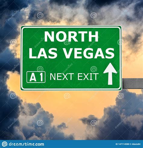 NORTH LAS VEGAS Road Sign Against Clear Blue Sky Stock Photo - Image of ...