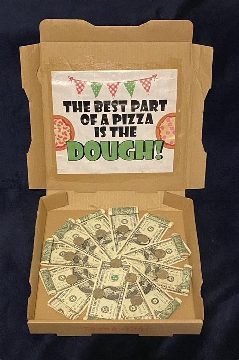 Pizza Dough Party / Birthday Money Gift Box (25 Dollar) | Birthday money gifts, Money gift ...