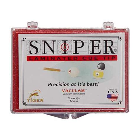 Tiger Sniper Tips, 14mm (Box of 12) | CueSight.com