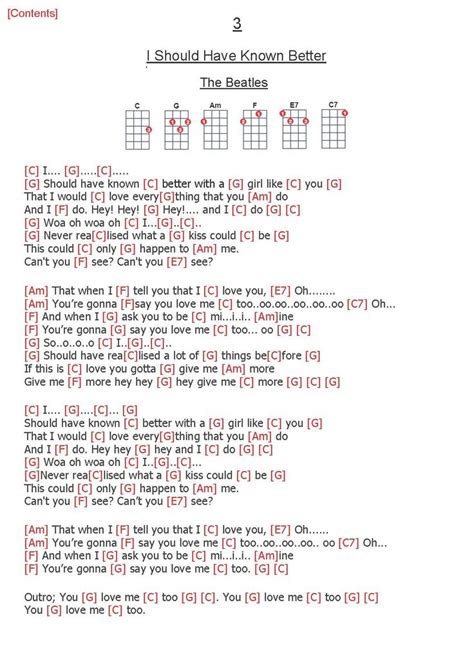 3. I Should Have Known Better - The Beatles | Lyrics and chords, Great song lyrics, Ukulele songs