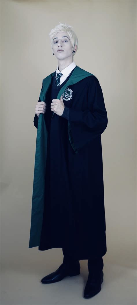 So I played Draco Malfoy in an amateur musical play last year. Costume, wig and makeup done by ...