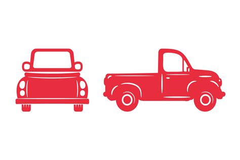 Red pickup truck silhouette set 2132088 Vector Art at Vecteezy