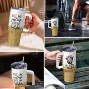Not Today Tumbler Handle Straw Stainless Steel - Temu