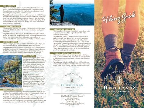 Hiking Guide - Highlands, NC by highlandschamber - Issuu