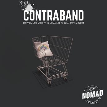 Second Life Marketplace - NOMAD // SHOPPING CART CHAIR