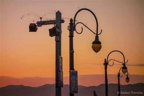 pier lights, at dusk | Loved the shape of the street lights … | Flickr